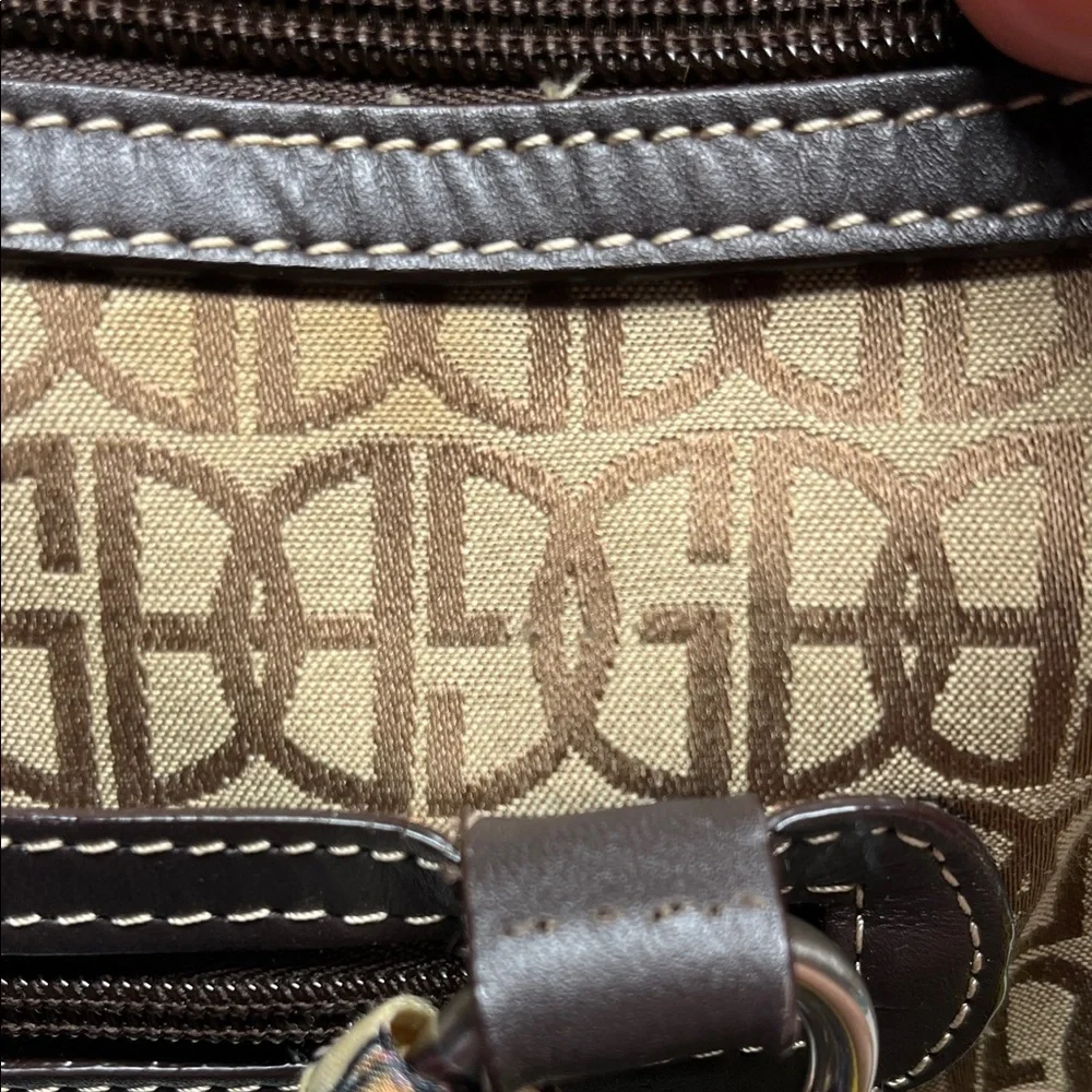 Giani Bernini Brown Shoulder Bag with Cream Accents